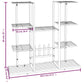 Bloemenstandaard 94,5X25X89 Cm Ijzer Wit