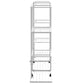 Bloemenstandaard Met Wielen 94,5X24,5X91,5 Cm Ijzer Wit