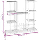 Bloemenstandaard Met Wielen 94,5X24,5X91,5 Cm Ijzer Wit