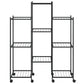 Bloemenstandaard Met Wielen 83X25X103,5 Cm Ijzer Zwart