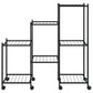 Bloemenstandaard Met Wielen 83X25X83,5 Cm Ijzer Zwart