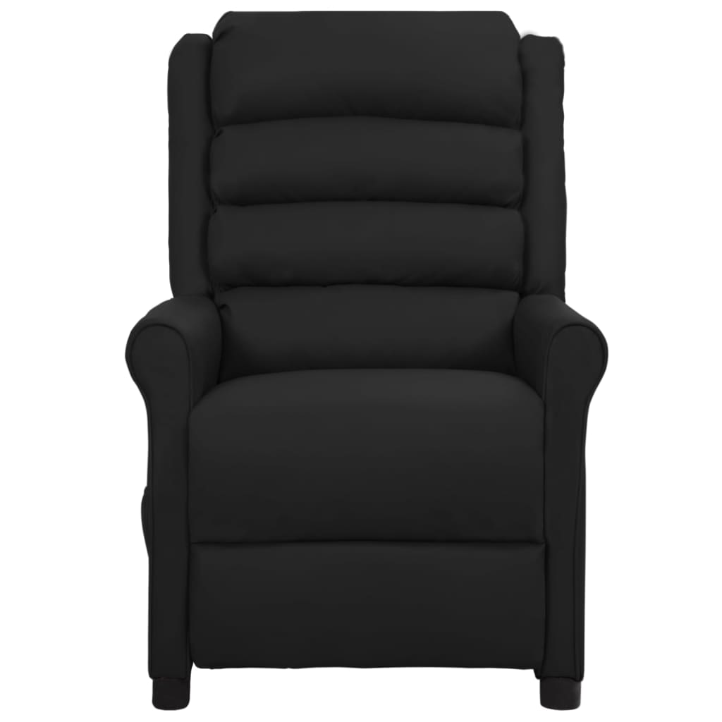 Fauteuil Verstelbaar Elektrisch Kunstleer Zwart