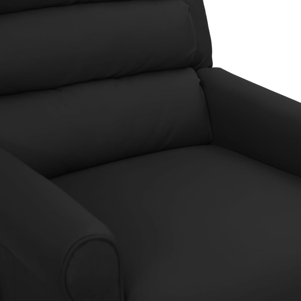 Fauteuil Verstelbaar Elektrisch Kunstleer Zwart