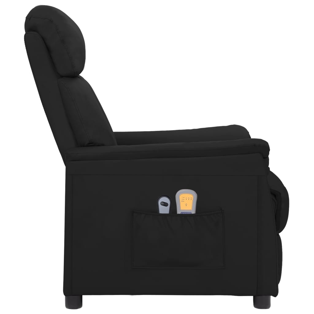 Fauteuil Verstelbaar Elektrisch Kunstleer Zwart