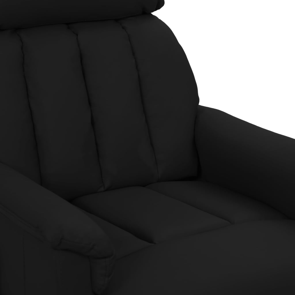 Fauteuil Verstelbaar Elektrisch Kunstleer Zwart