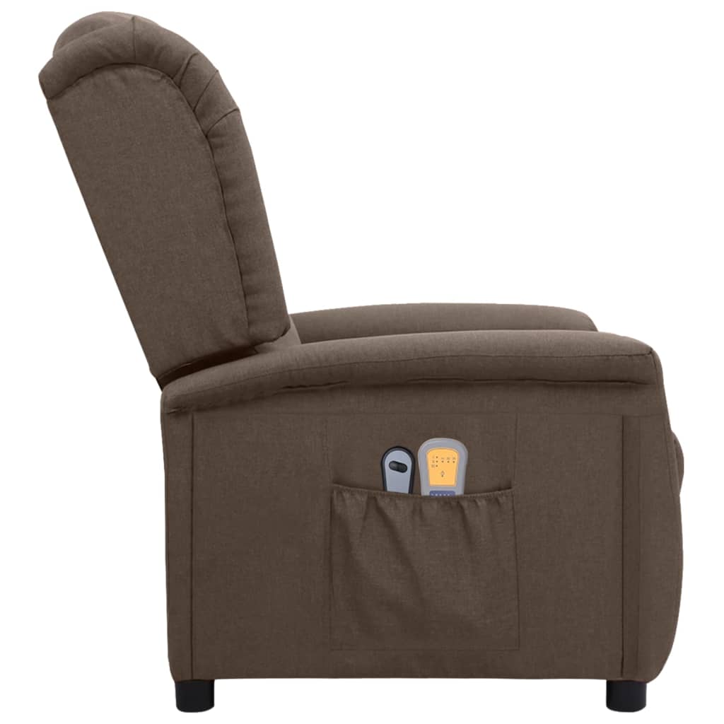 Massagestoel Verstelbaar Elektrisch Stof Taupe