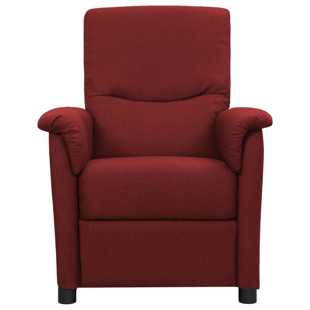 Fauteuil Verstelbaar Elektrisch Stof Wijnrood