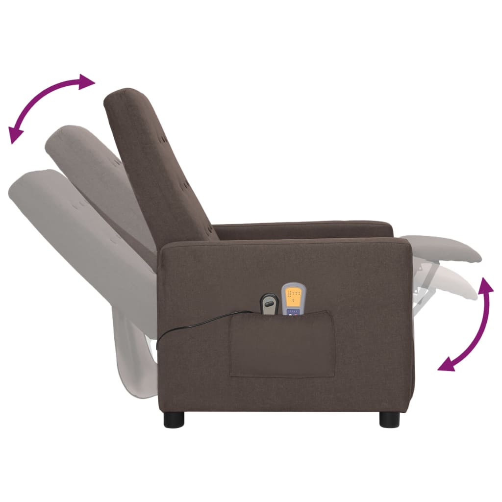 Massagestoel Verstelbaar Elektrisch Stof Taupe