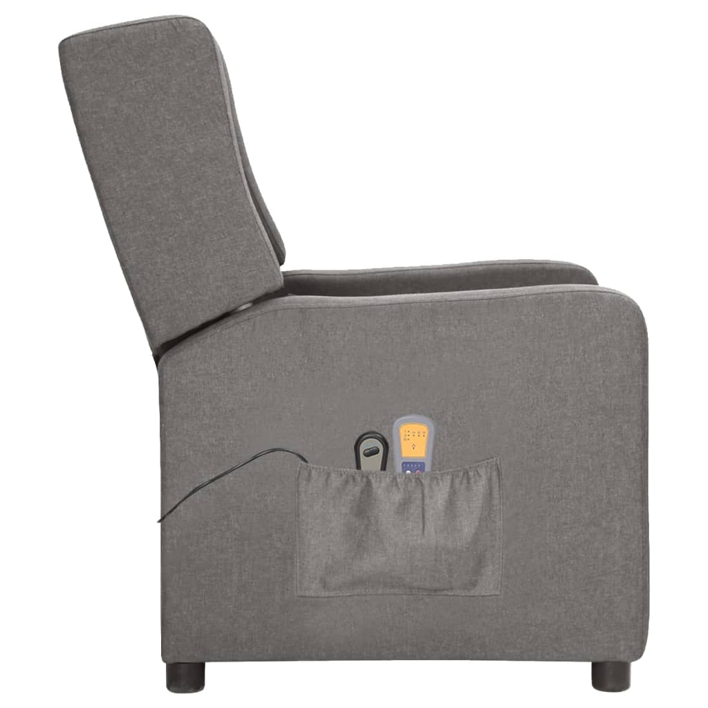 Massagestoel Verstelbaar Elektrisch Stof Lichtgrijs