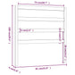 Hoofdbord 81X4X100 Cm Massief Grenenhout Zwart