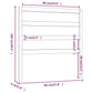 Hoofdbord 96X4X100 Cm Massief Grenenhout Grijs