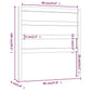 Hoofdbord 96X4X100 Cm Massief Grenenhout Zwart