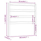 Hoofdbord 106X4X100 Cm Massief Grenenhout Zwart