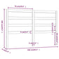 Hoofdbord 166X4X100 Cm Massief Grenenhout Grijs