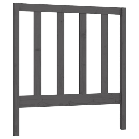 Hoofdbord 81X4X100 Cm Massief Grenenhout Grijs