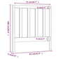 Hoofdbord 81X4X100 Cm Massief Grenenhout Grijs