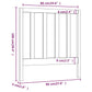 Hoofdbord 96X4X100 Cm Massief Grenenhout Grijs