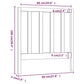 Hoofdbord 96X4X100 Cm Massief Grenenhout Zwart
