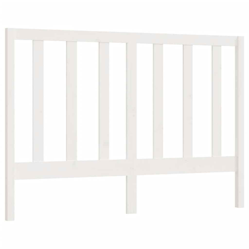 Hoofdbord 126X4X100 Cm Massief Grenenhout Wit