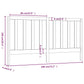 Hoofdbord 186X4X100 Cm Massief Grenenhout Zwart