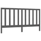 Hoofdbord 206X4X100 Cm Massief Grenenhout Grijs