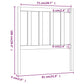 Hoofdbord 81X4X100 Cm Massief Grenenhout Wit