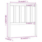 Hoofdbord 81X4X100 Cm Massief Grenenhout Grijs