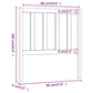 Hoofdbord 96X4X100 Cm Massief Grenenhout Grijs