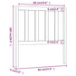 Hoofdbord 96X4X100 Cm Massief Grenenhout Zwart