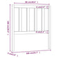 Hoofdbord 106X4X100 Cm Massief Grenenhout Zwart