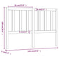 Hoofdbord 126X4X100 Cm Massief Grenenhout Wit