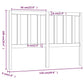 Hoofdbord 126X4X100 Cm Massief Grenenhout Grijs