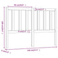 Hoofdbord 146X4X100 Cm Massief Grenenhout Grijs