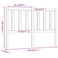 Hoofdbord 146X4X100 Cm Massief Grenenhout Zwart