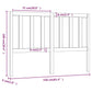 Hoofdbord 156X4X100 Cm Massief Grenenhout Zwart