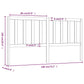 Hoofdbord 186X4X100 Cm Massief Grenenhout Wit