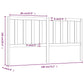 Hoofdbord 186X4X100 Cm Massief Grenenhout Grijs