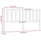Hoofdbord 206X4X100 Cm Massief Grenenhout Grijs