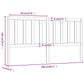 Hoofdbord 206X4X100 Cm Massief Grenenhout Zwart