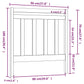 Hoofdbord 96X4X100 Cm Massief Grenenhout Zwart