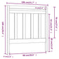 Hoofdbord 106X4X100 Cm Massief Grenenhout Zwart