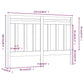Hoofdbord 126X4X100 Cm Massief Grenenhout Wit