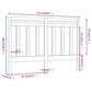Hoofdbord 141X4X100 Cm Massief Grenenhout Grijs