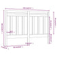 Hoofdbord 146X4X100 Cm Massief Grenenhout Grijs