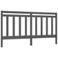 Hoofdbord 206X4X100 Cm Massief Grenenhout Grijs