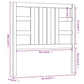 Hoofdbord 96X4X100 Cm Massief Grenenhout Wit