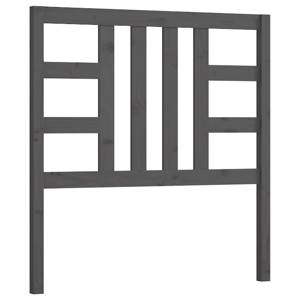 Hoofdbord 106X4X100 Cm Massief Grenenhout Grijs