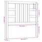Hoofdbord 106X4X100 Cm Massief Grenenhout Grijs