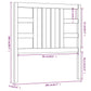 Hoofdbord 106X4X100 Cm Massief Grenenhout Zwart
