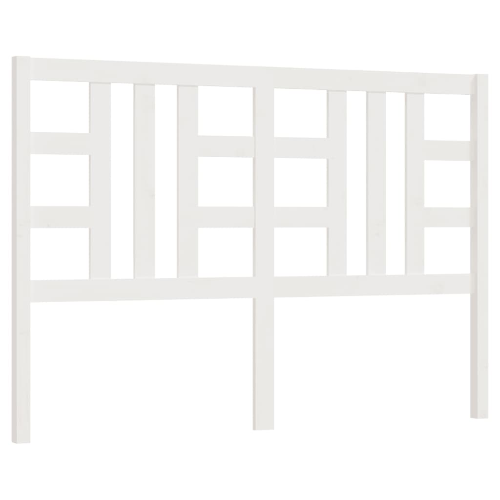 Hoofdbord 126X4X100 Cm Massief Grenenhout Wit
